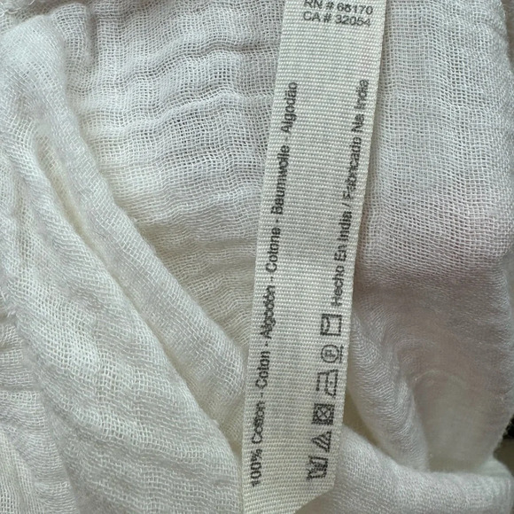 Free People 100% Cotton Tie-Front Button Up Top Size Small - Picture 6 of 6